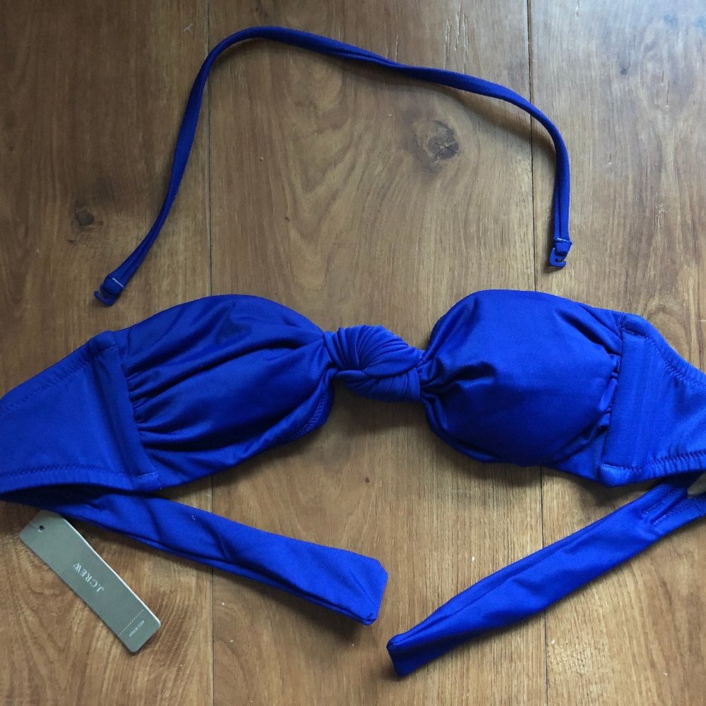 NEW J.Crew Knot Bandeau Bikini Top